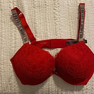 Victoria Secret Bombshell, shinny straps, push-up bra. New without tags.